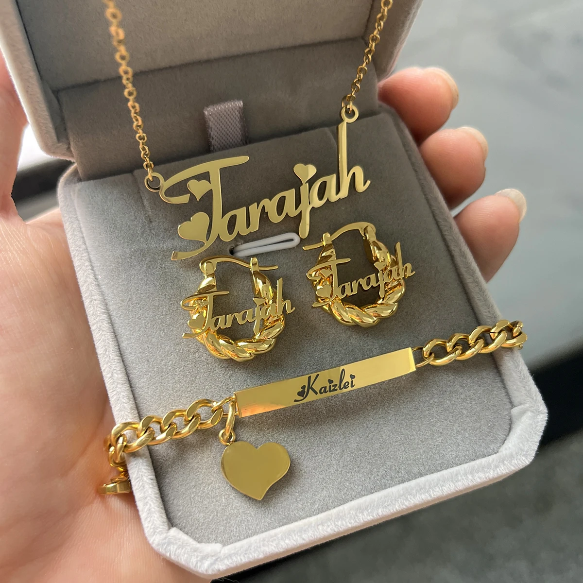 Personalized Set- Necklace & Bracelet for ADULT & KIDS - Image 8