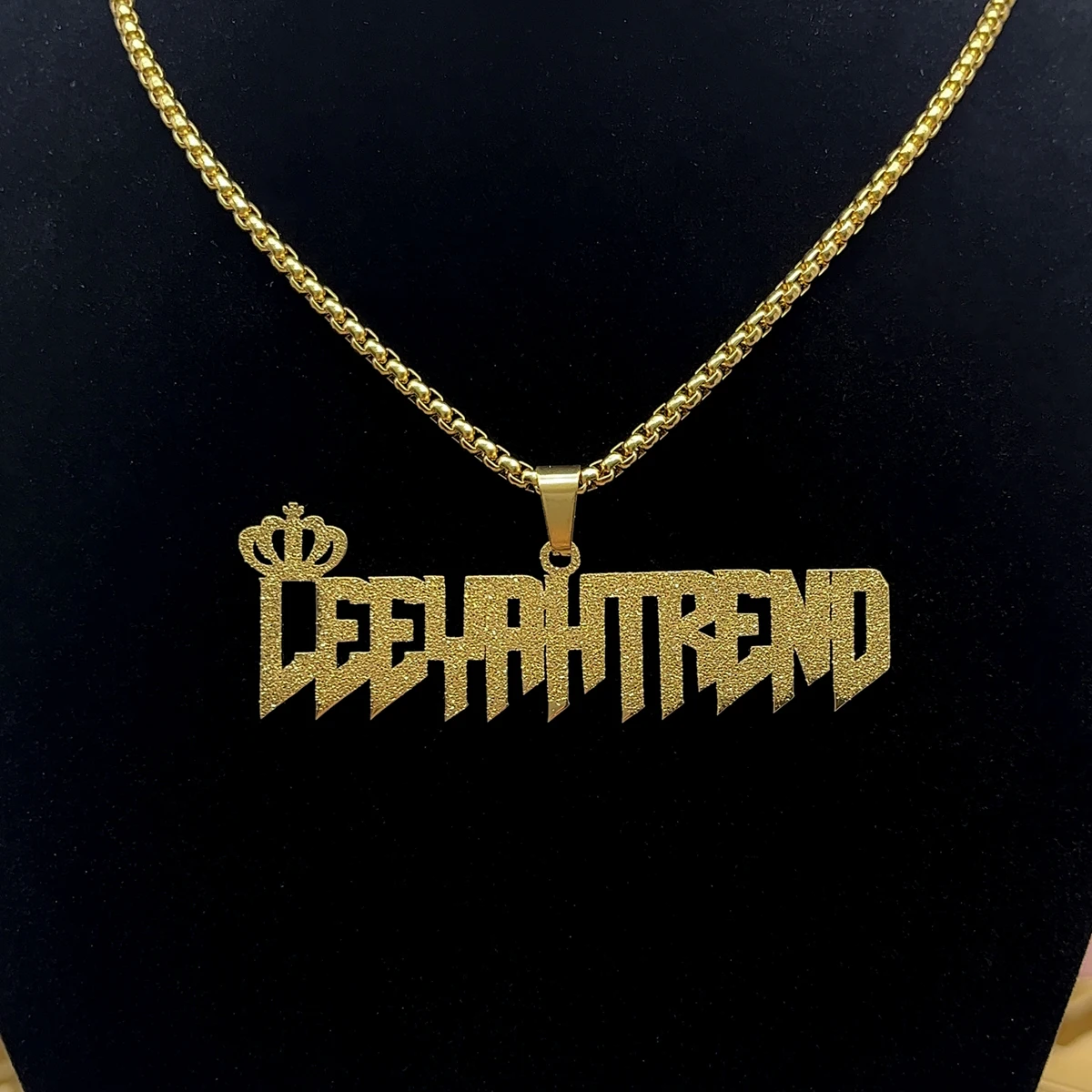 Personalized Frosted Engraved Necklace Detachable Pendant - Image 2