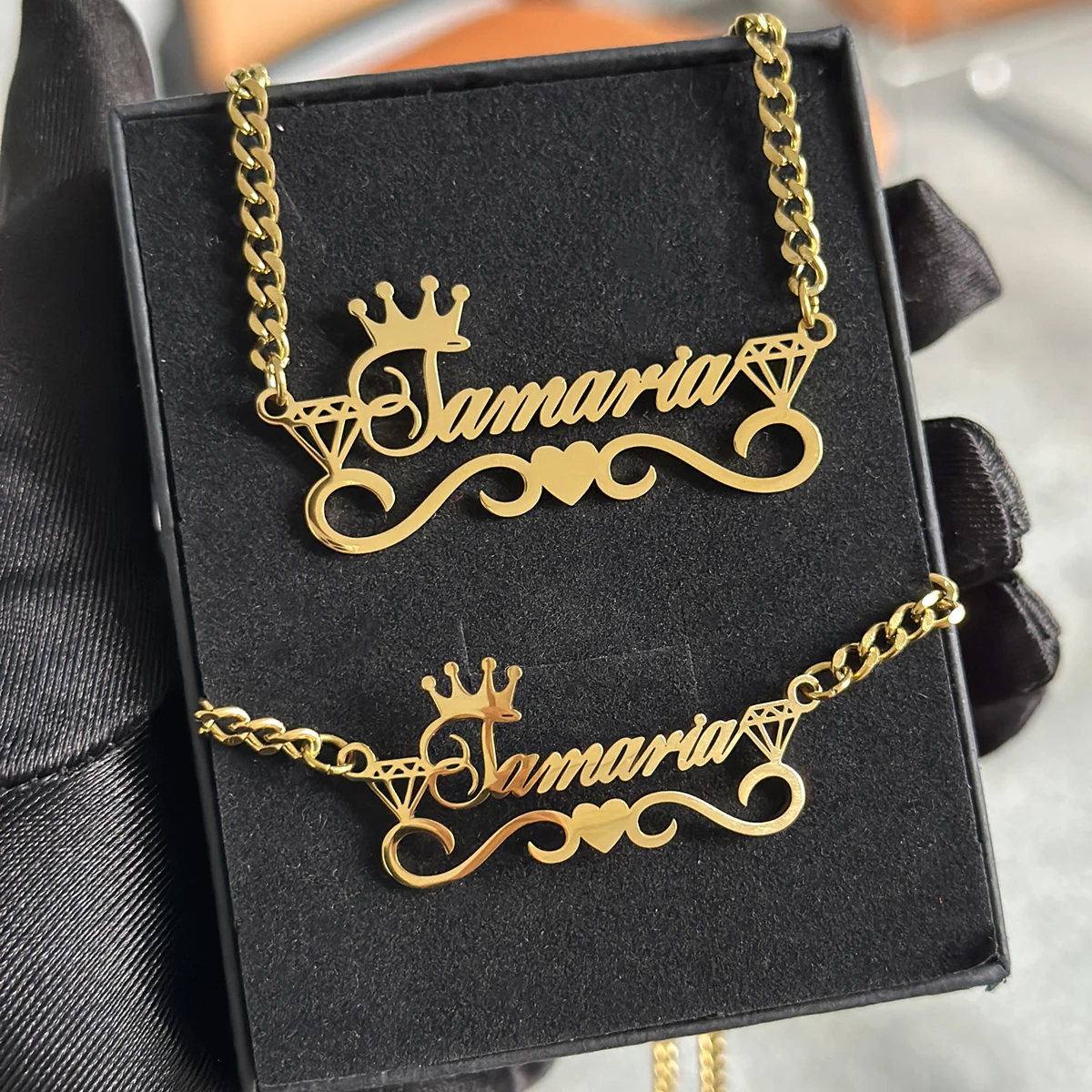 Personalized Set- Necklace & Bracelet for ADULT & KIDS
