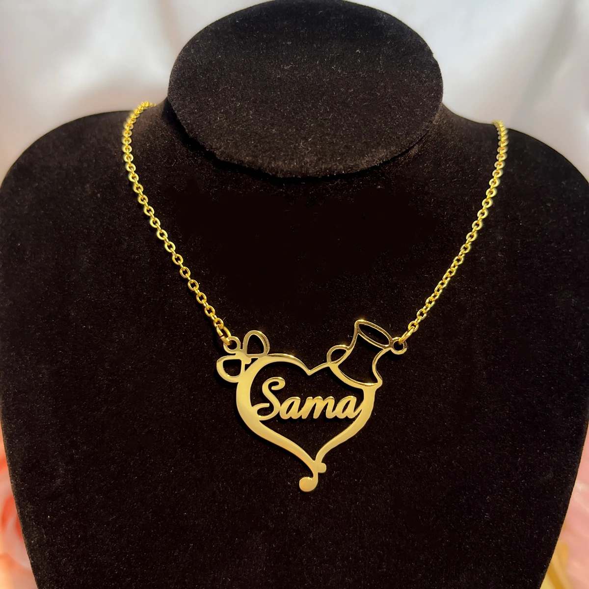 Personalized Engraved Heart Necklace - Image 2