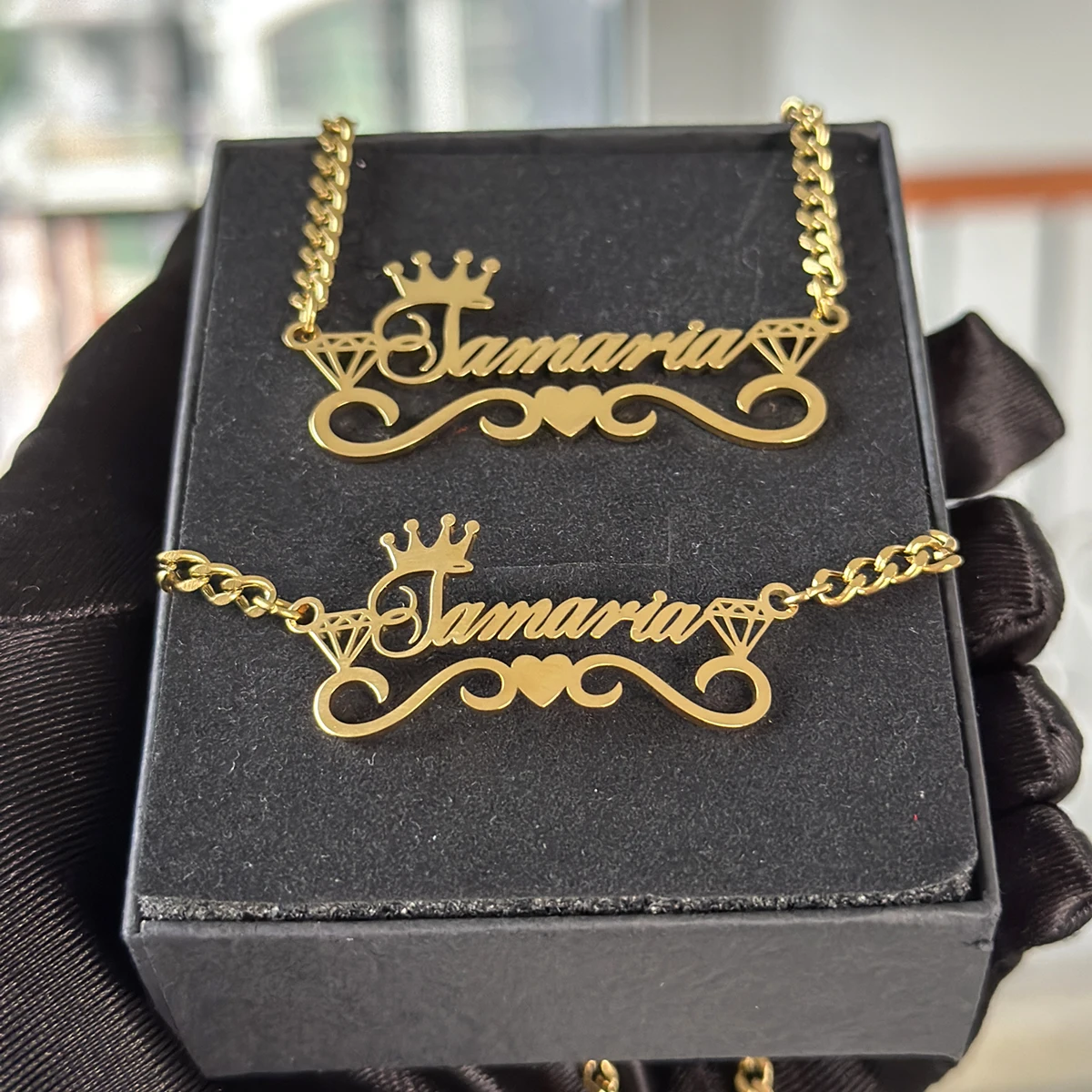 Personalized Set- Necklace & Bracelet for ADULT & KIDS - Image 2