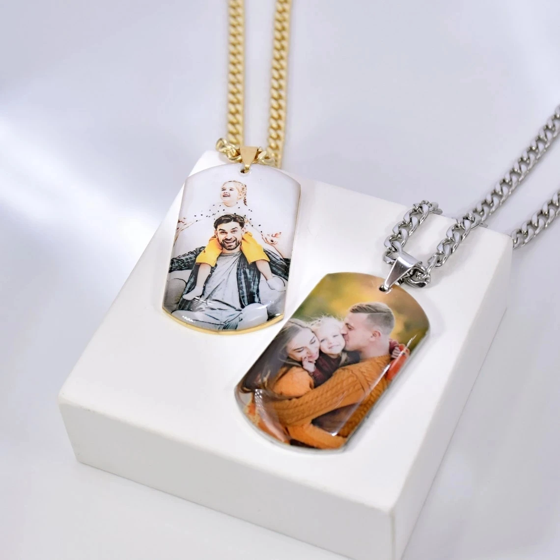 Personalized Stainless Steel Pendant with Photo Necklace - Image 6