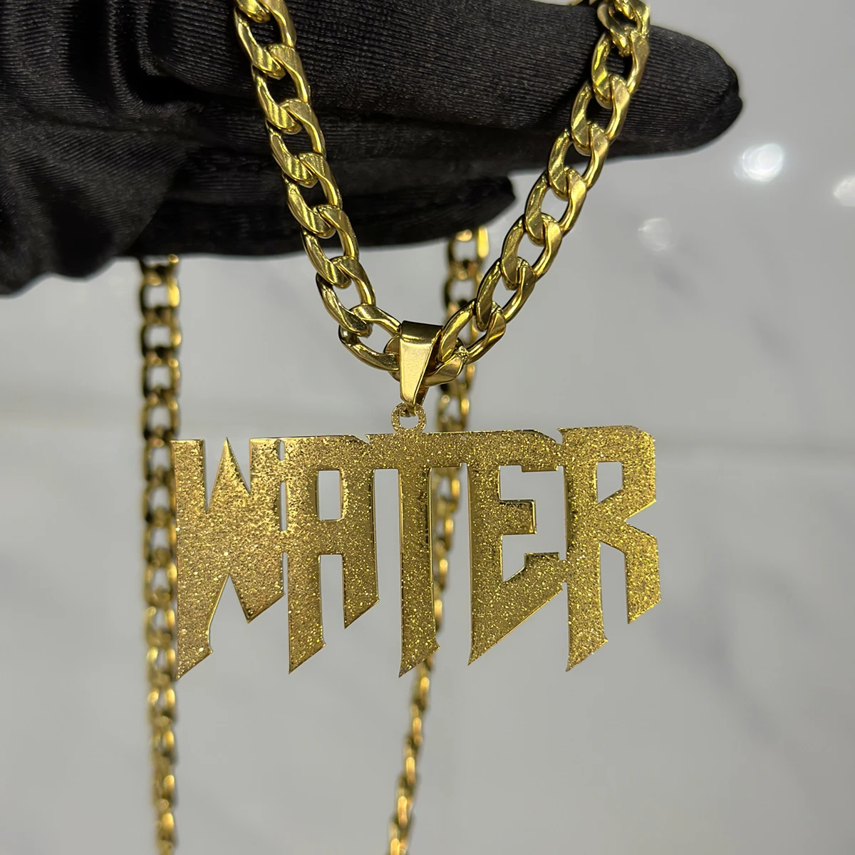 Personalized Frosted Detachable Pendant Necklace-5mm - Image 3