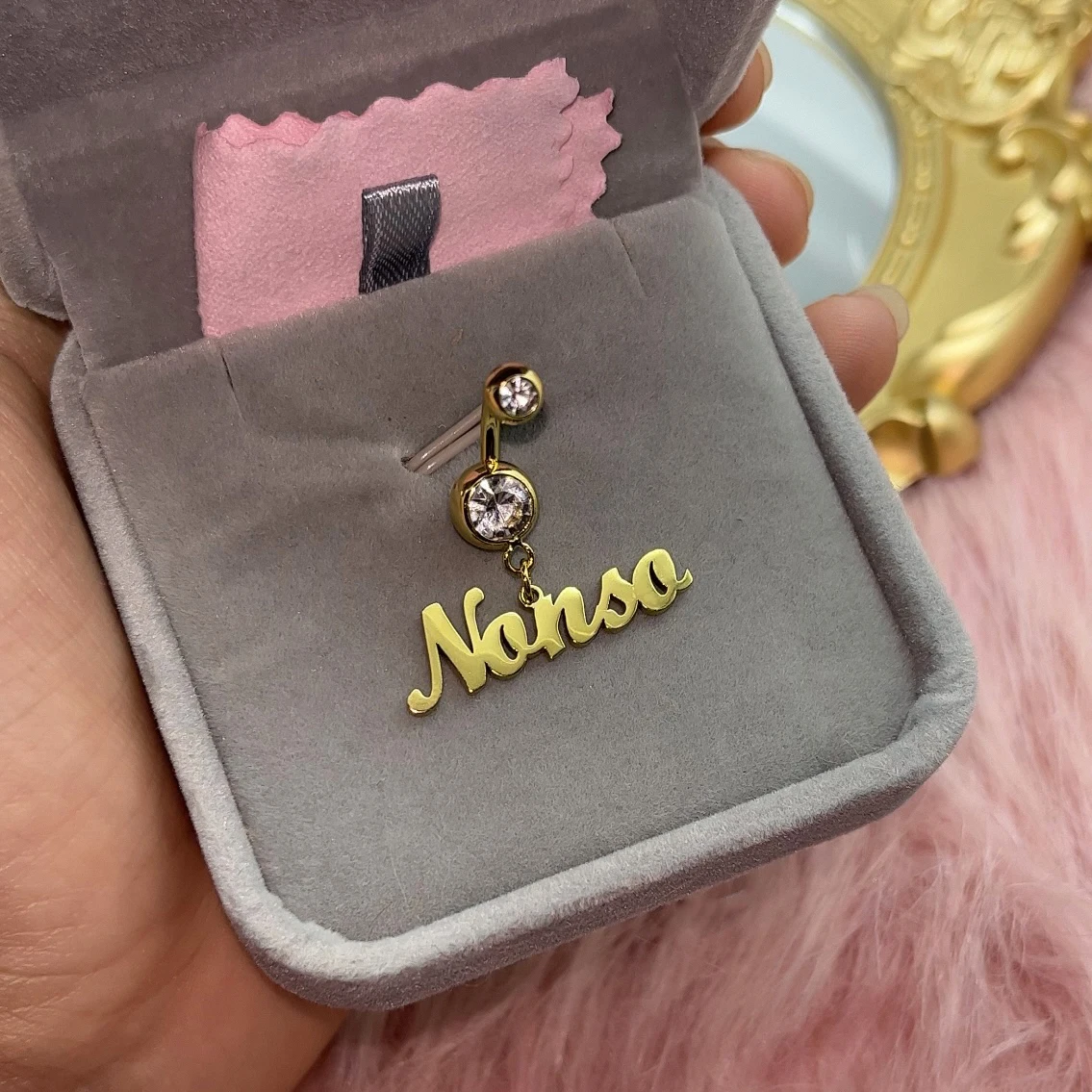 Personalized Belly/ Navel Ring Body Jewelry Stainless Steel - Image 3